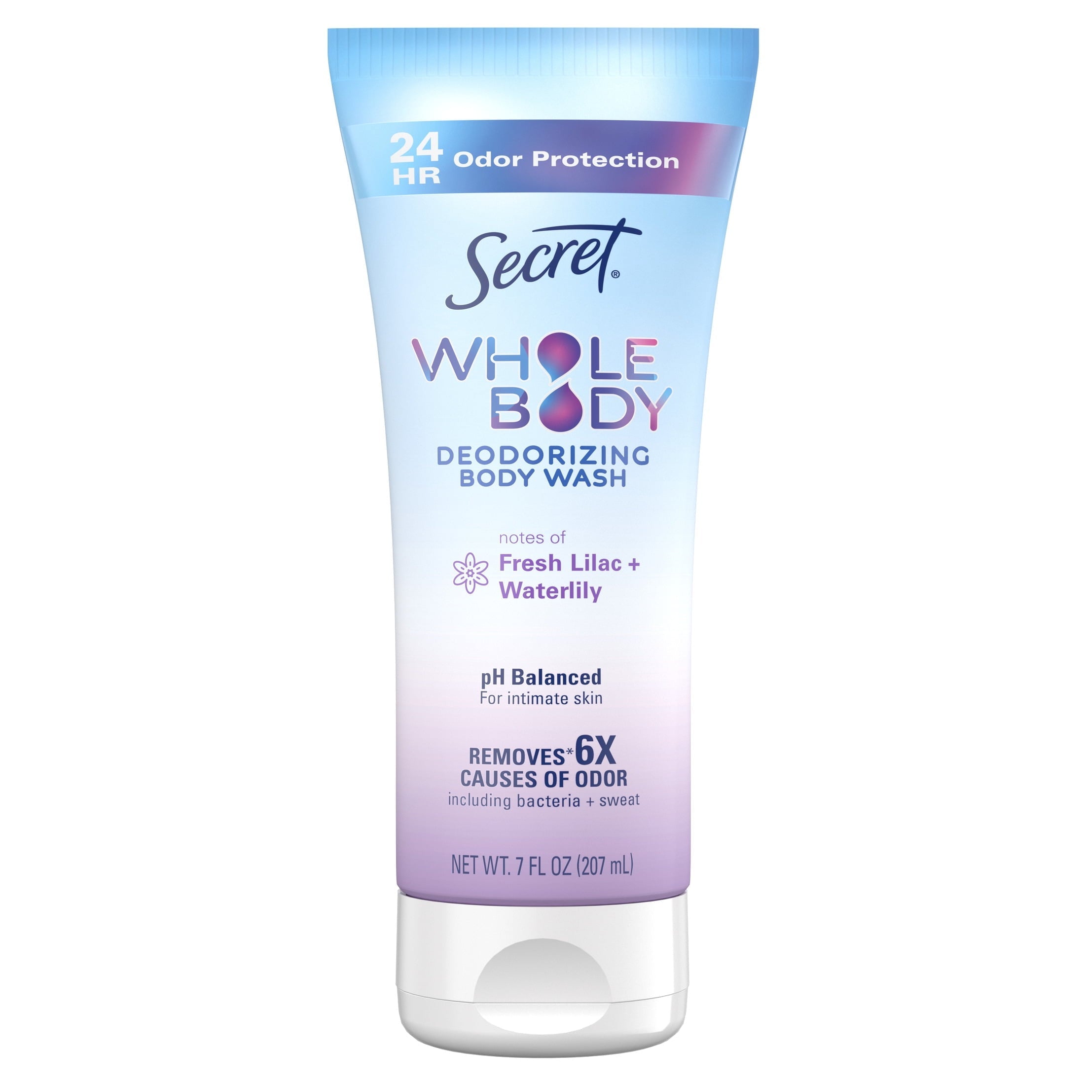 Feminine Wash 24 HR Deodorizing Body Wash for Women, Lilac & Waterlily, 7oz