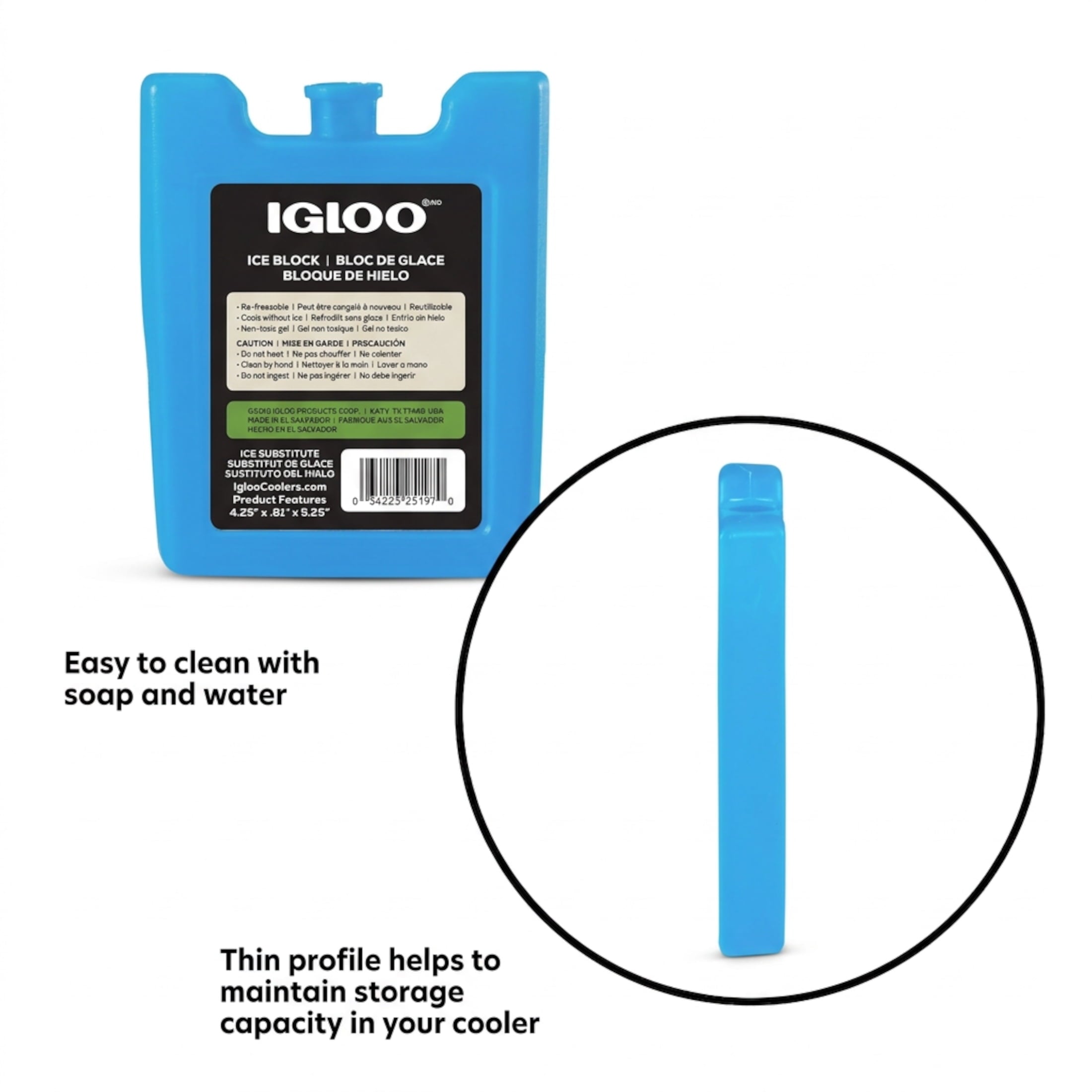 MaxCold Small Ice Freeze Block, Blue, Best Used for Snacks and Lunches to Keep Food Cool