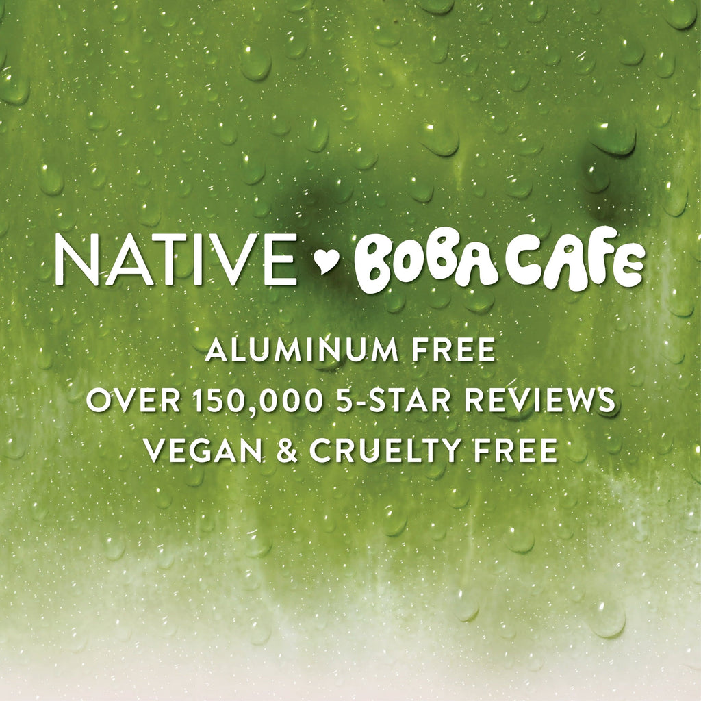 Aluminum Free Deodorant, Limited Edition Strawberry Matcha, 72 Hour Odor Protection, for Women and Men, Boba Café, 2.65oz