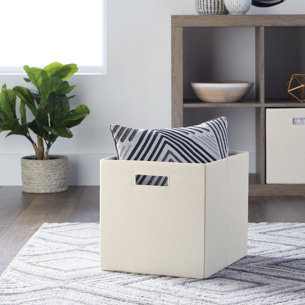 Better Homes & Gardens Collapsible Fabric Cube Storage Bin, Vanilla