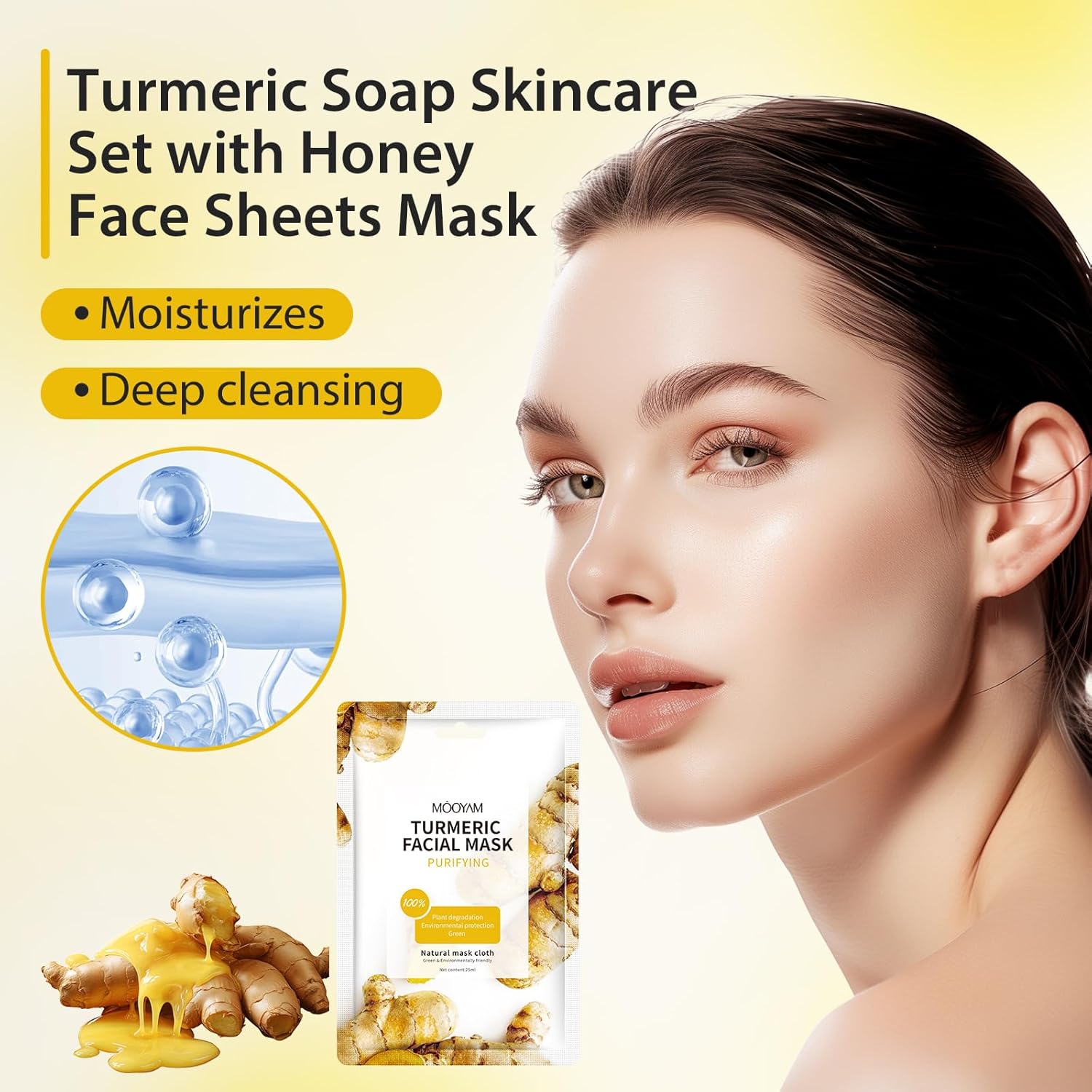 11 Pack Fruit Moisturizing Facial Mask Sheet, Rich in Fruit Essence Face Mask to Brighten and Hydrate Dull Skin