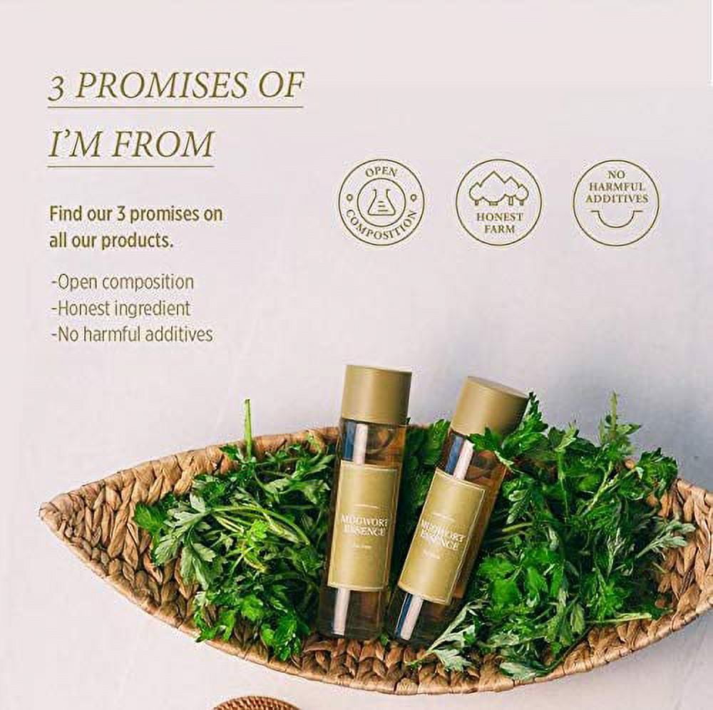 Mugwort Essence 5.4 Fl Oz | 100% Vegan Mugwort Extract - Soothe Sensitive and Irritated Skin, Redness Relief, Refreshing, Hydrating toner | All Skin Types, PETA approved