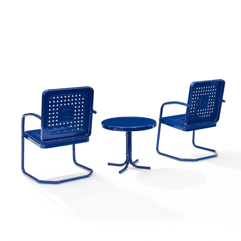 Crosley Bates 3Pc Outdoor Metal Chair Set - 22x84x35