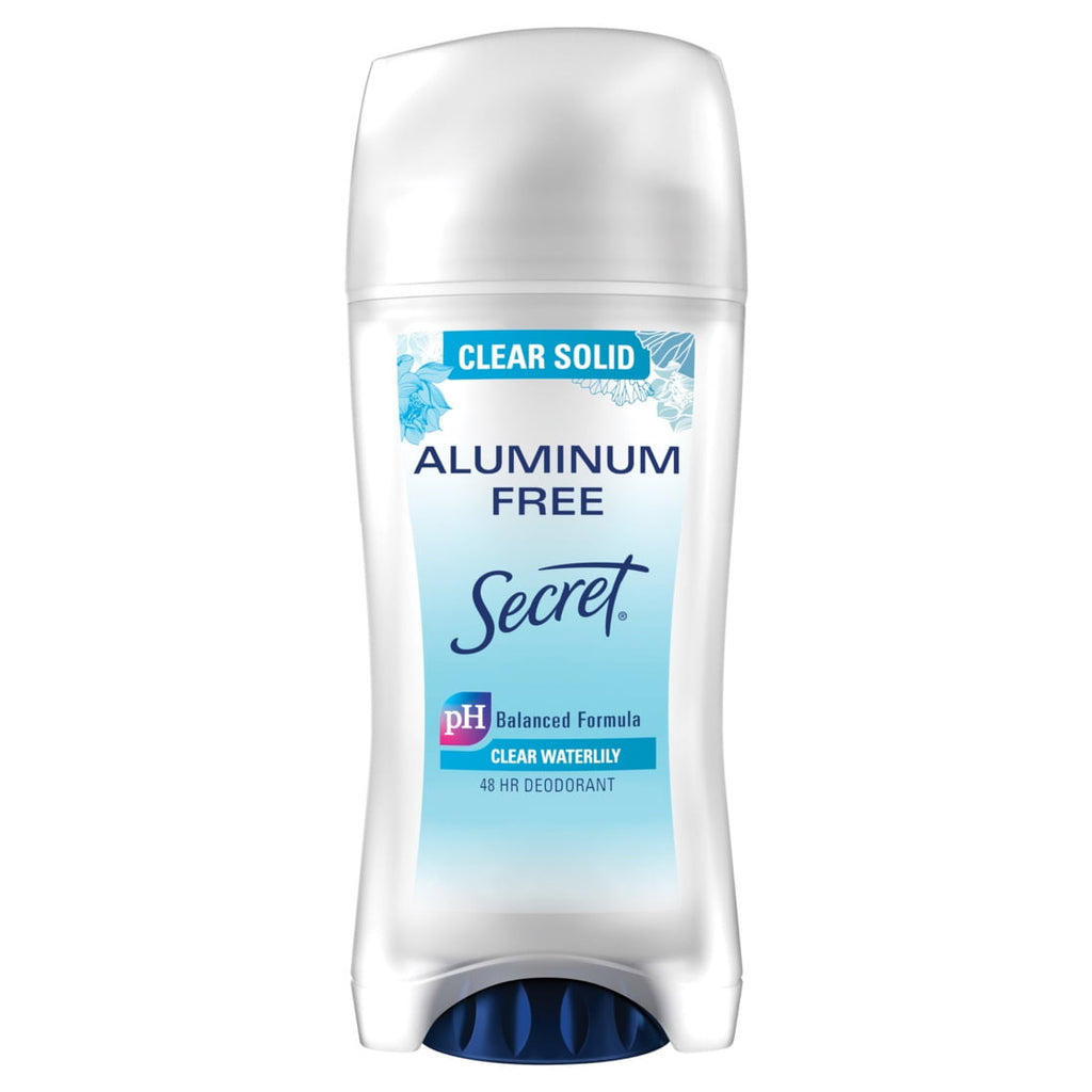 Aluminum Free Deodorant Clear Solid, Waterlily, 2.4 oz