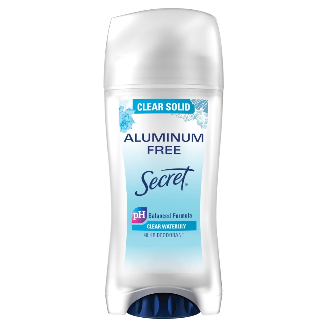 Aluminum Free Deodorant Clear Solid, Waterlily, 2.4 oz