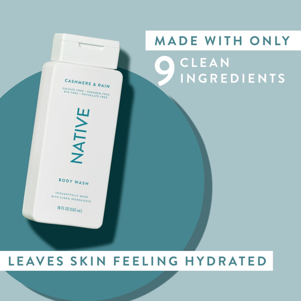 Body Wash, Sea Salt & Cedar, Sulfate Free, Naturally Derived Ingredients, 24hr Freshness, for Women & Men, 18 fl oz