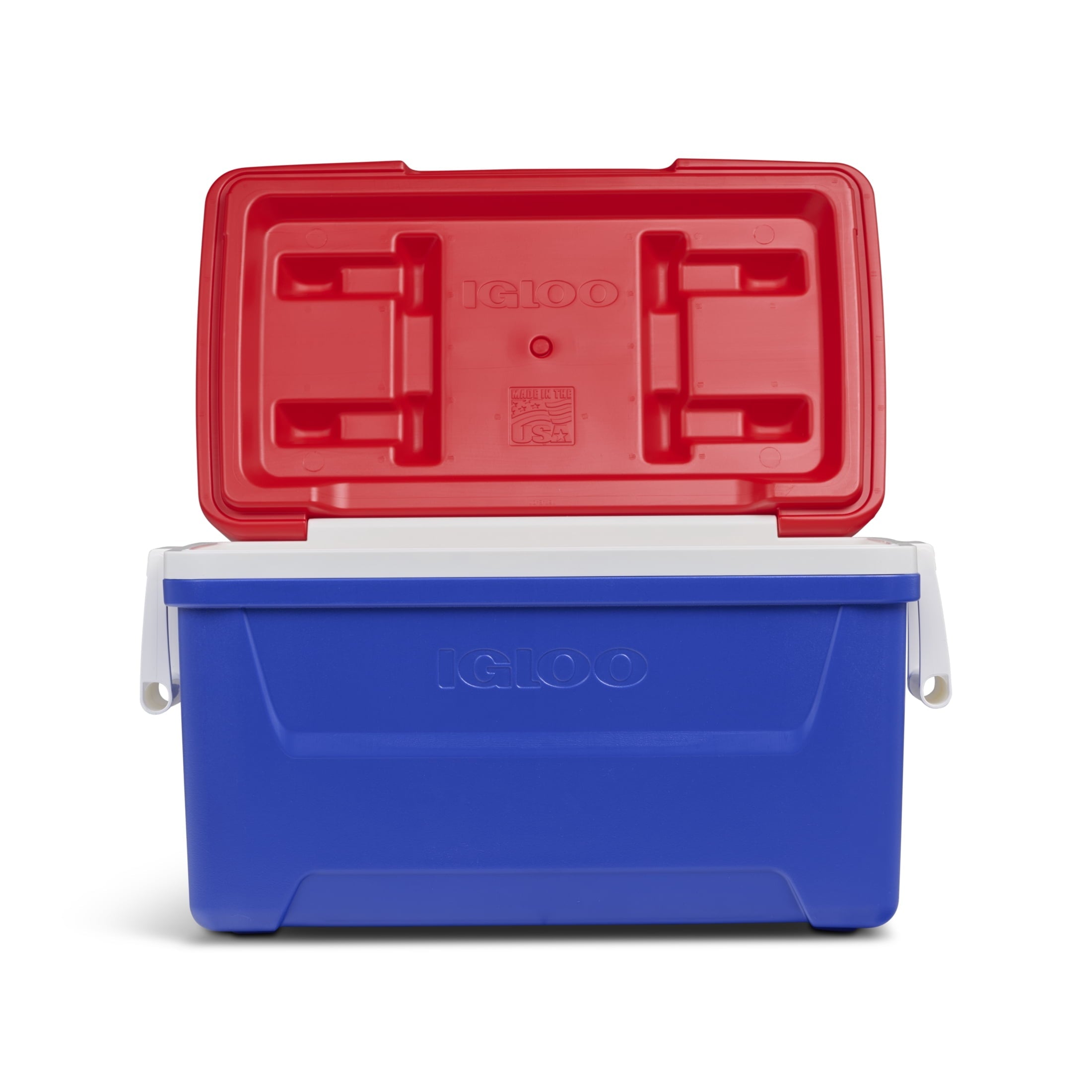 48 QT Laguna Hard Sided Ice Chest Cooler, Red