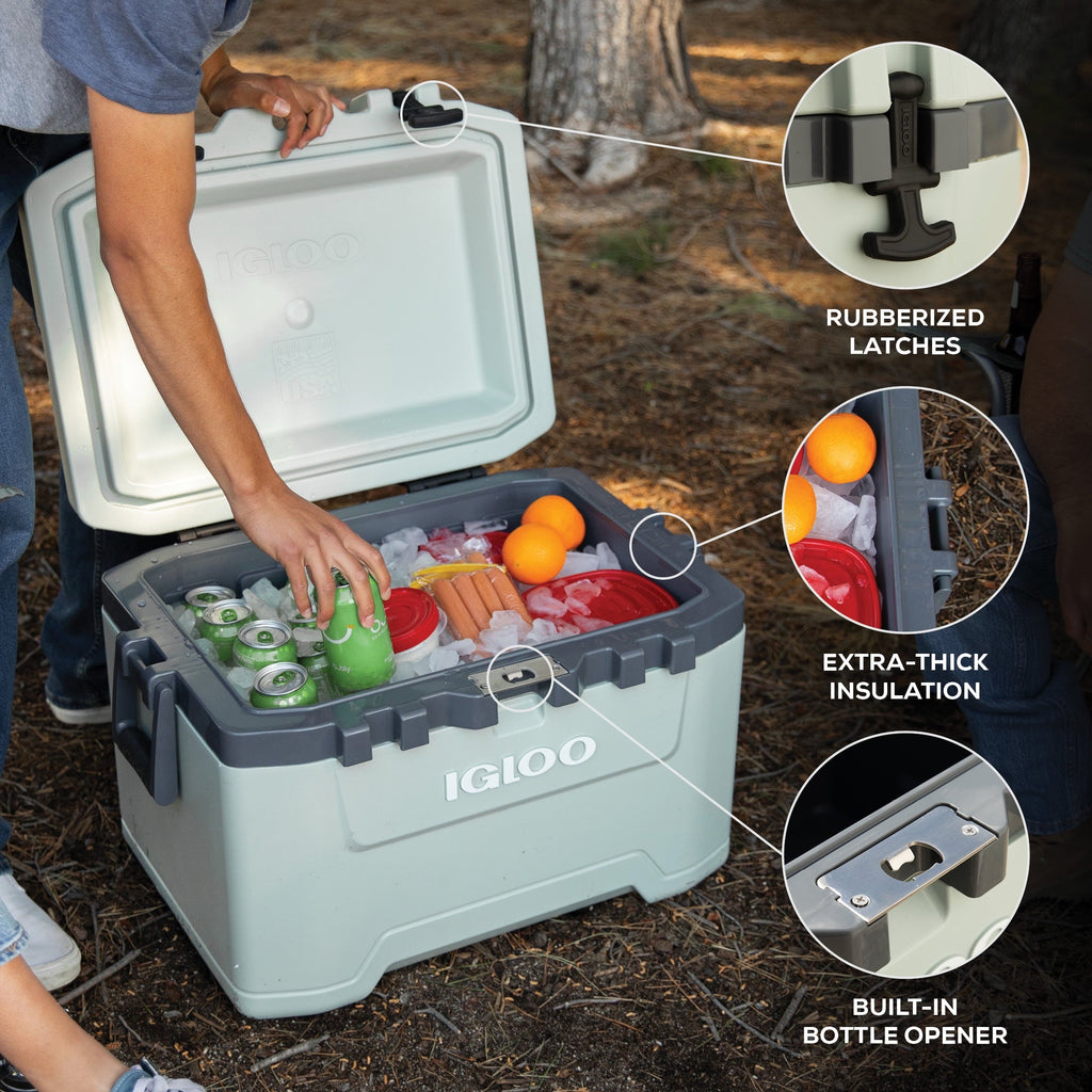50 QT Overland Ice Chest Cooler, Green
