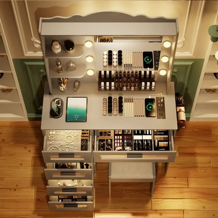 Makeup Vanity with 3 Lighting Colors