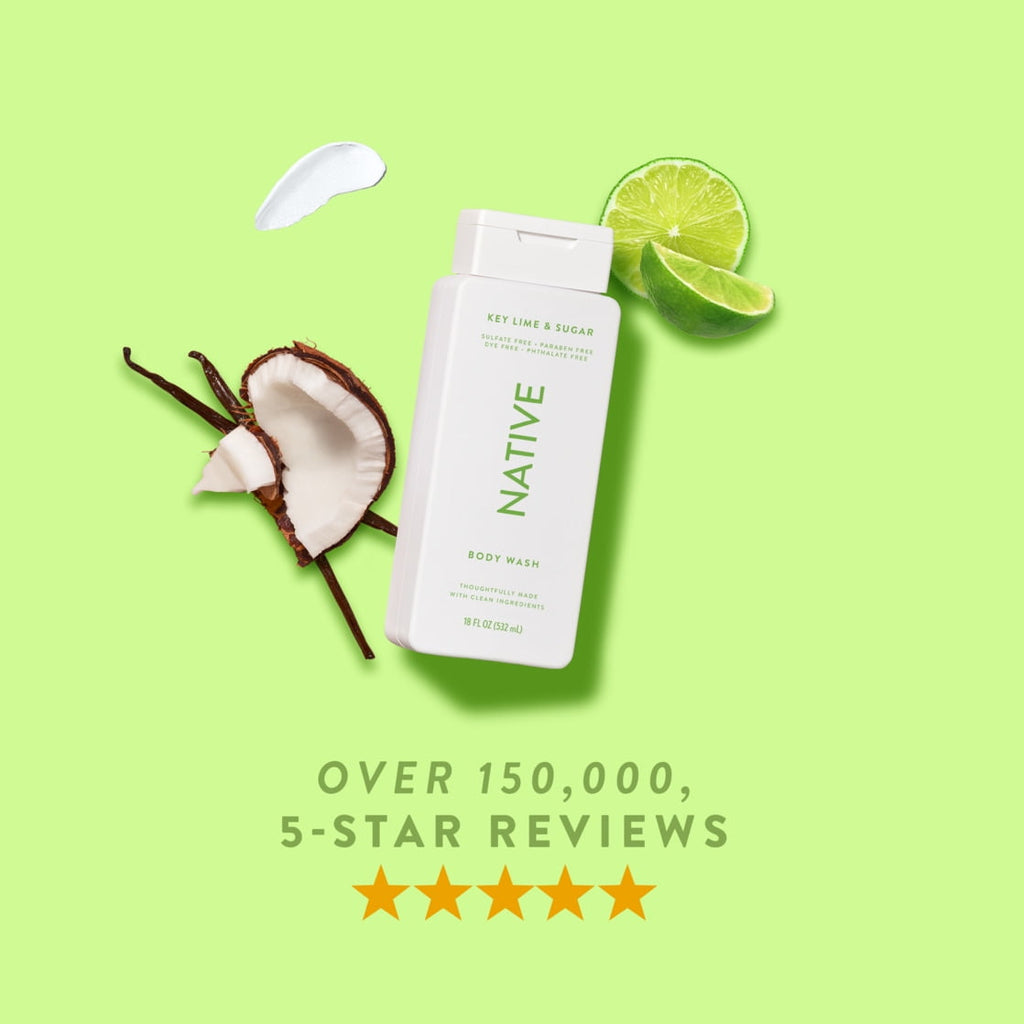 Body Wash, Key Lime & Sugar, Sulfate Free, Naturally Derived Ingredients, 24hr Freshness, for Women & Men, 18 fl oz