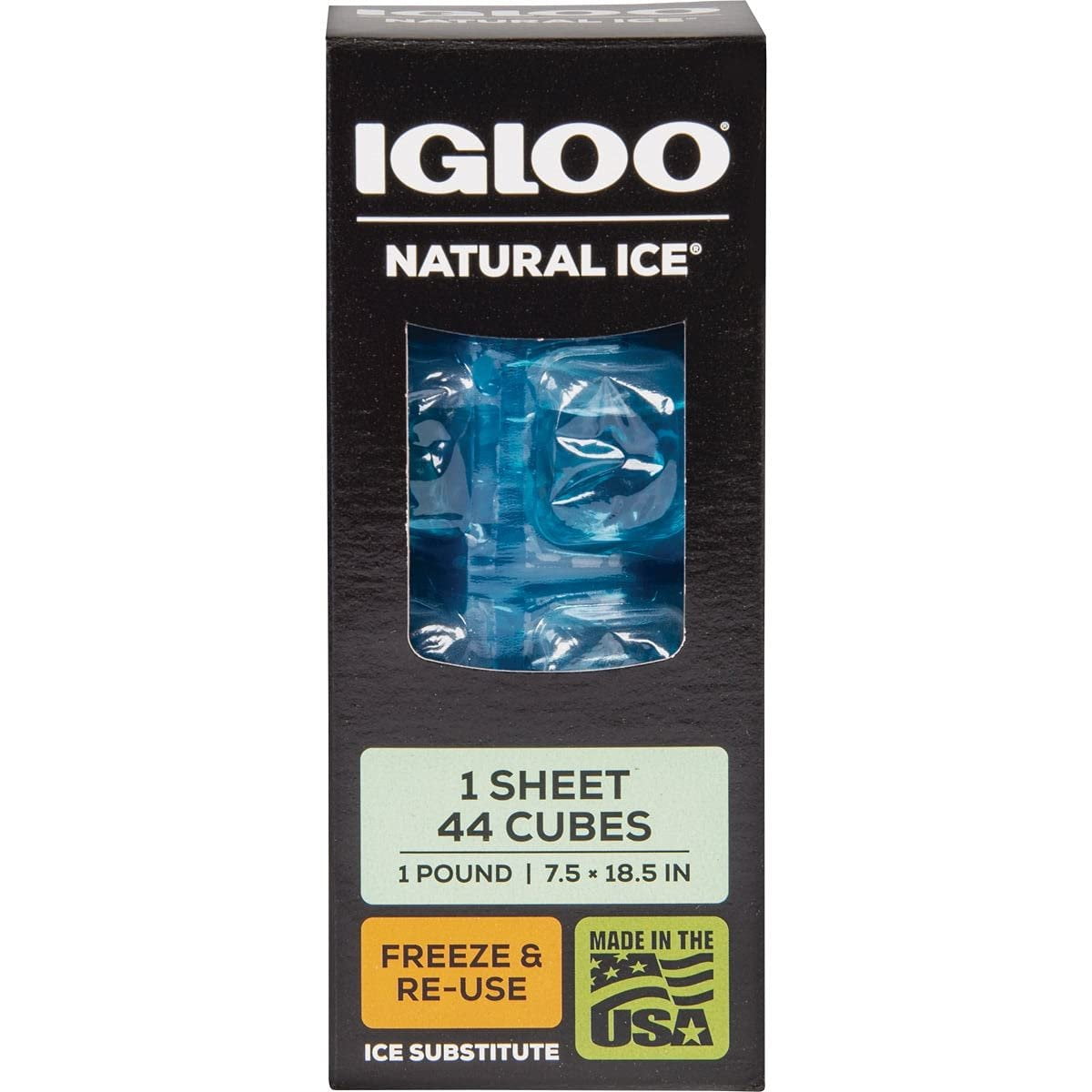 1 Lb. Maxcold Thermocooler with Flexible Ice Cube Sheet, Blue