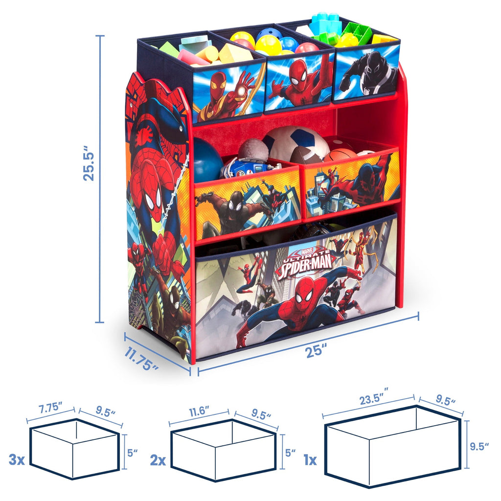 Design and Store 6 Bin Toy Storage Organizer by