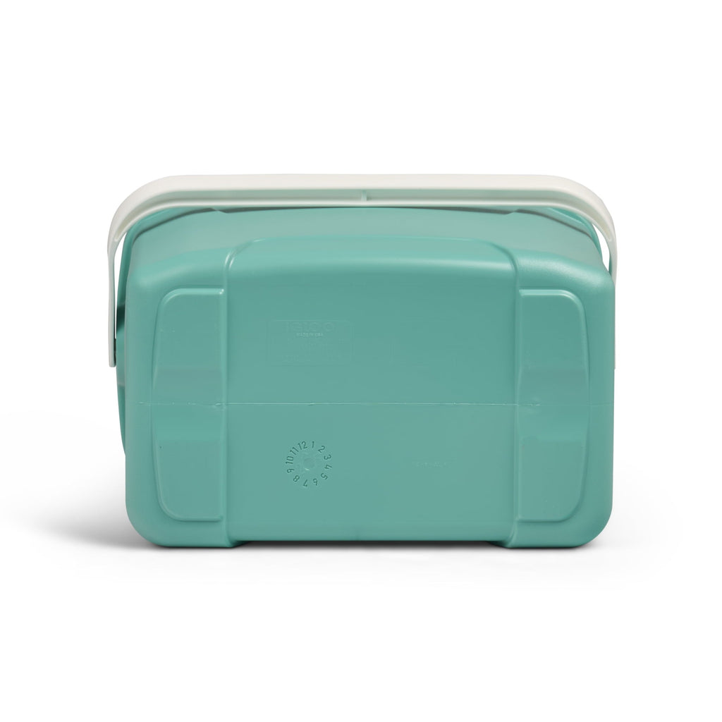 28 QT Laguna Hard-Sided Ice Chest Cooler, Aqua Blue and White