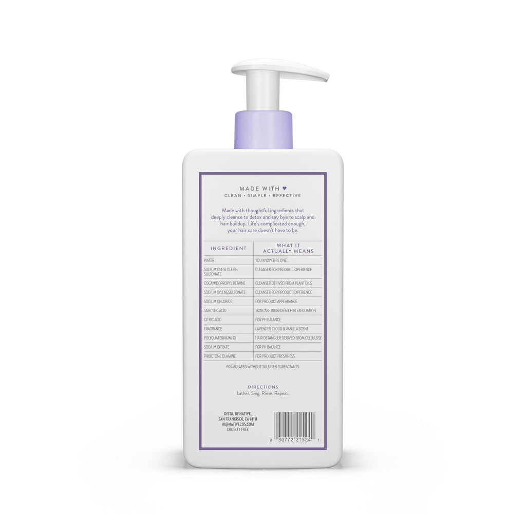 Lavender Detox Cloud and Vanilla Shampoo 16.5 fl oz