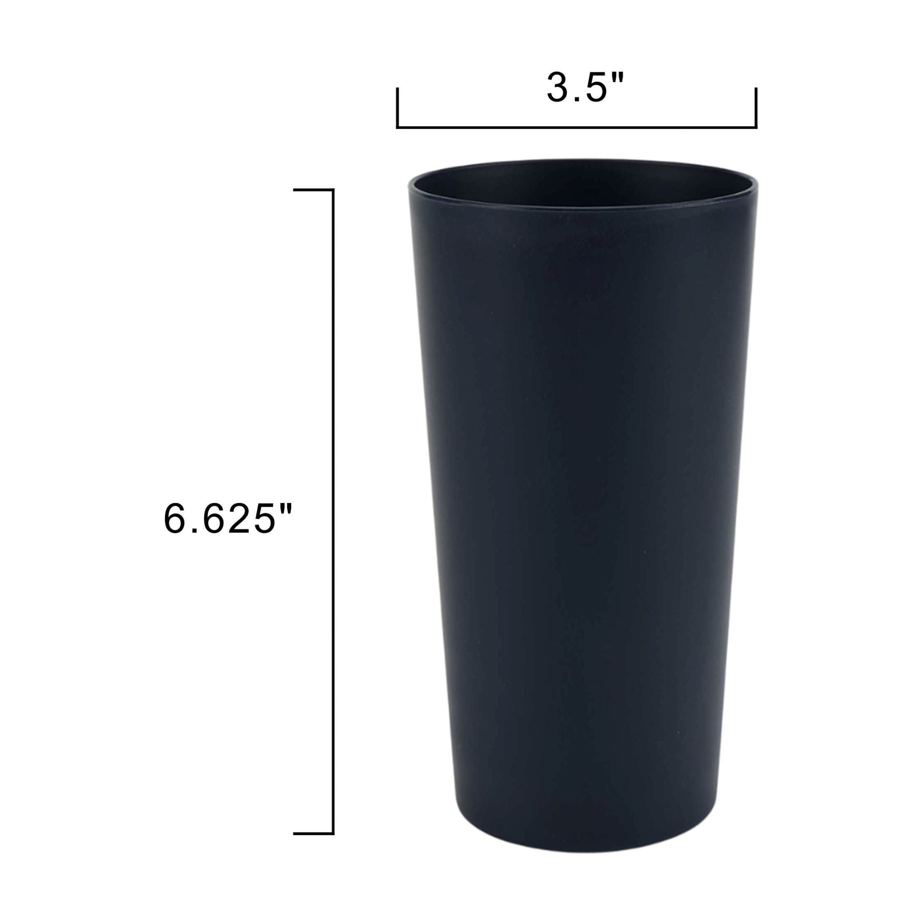Dark Blue Round Plastic Tumbler, 26-Ounce