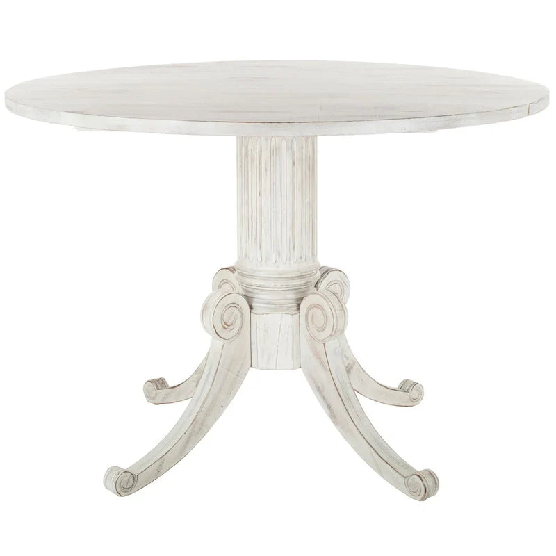 SAFAVIEH Jeane Antique White Drop Leaf Dining Table - 43 W x 43 D x 31 H - 43Wx43Dx31H
