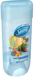 Anti-Perspirant Deodorant Clear Gel, Classic Cocoa Butter Scent 2.6 oz (Pack of 4)
