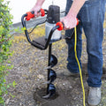 XtremepowerUS 1500W Electric Post Hole Digger with 6  Auger Bit, Anti Vibration Handle & Safety Lock for Soil & Fence Posts