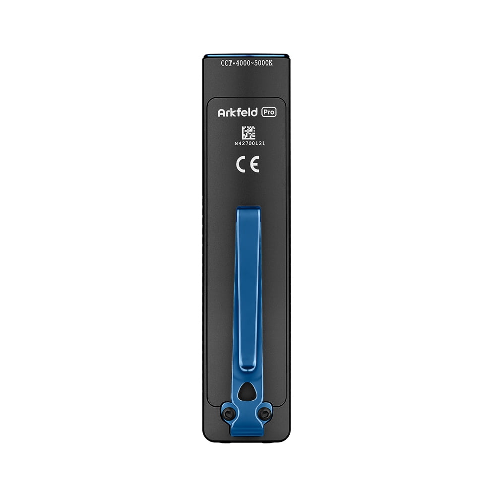 Arkfeld Pro Black NW Flat EDC Flashlight w/LED Light, UV & Laser, 1300 Lumens