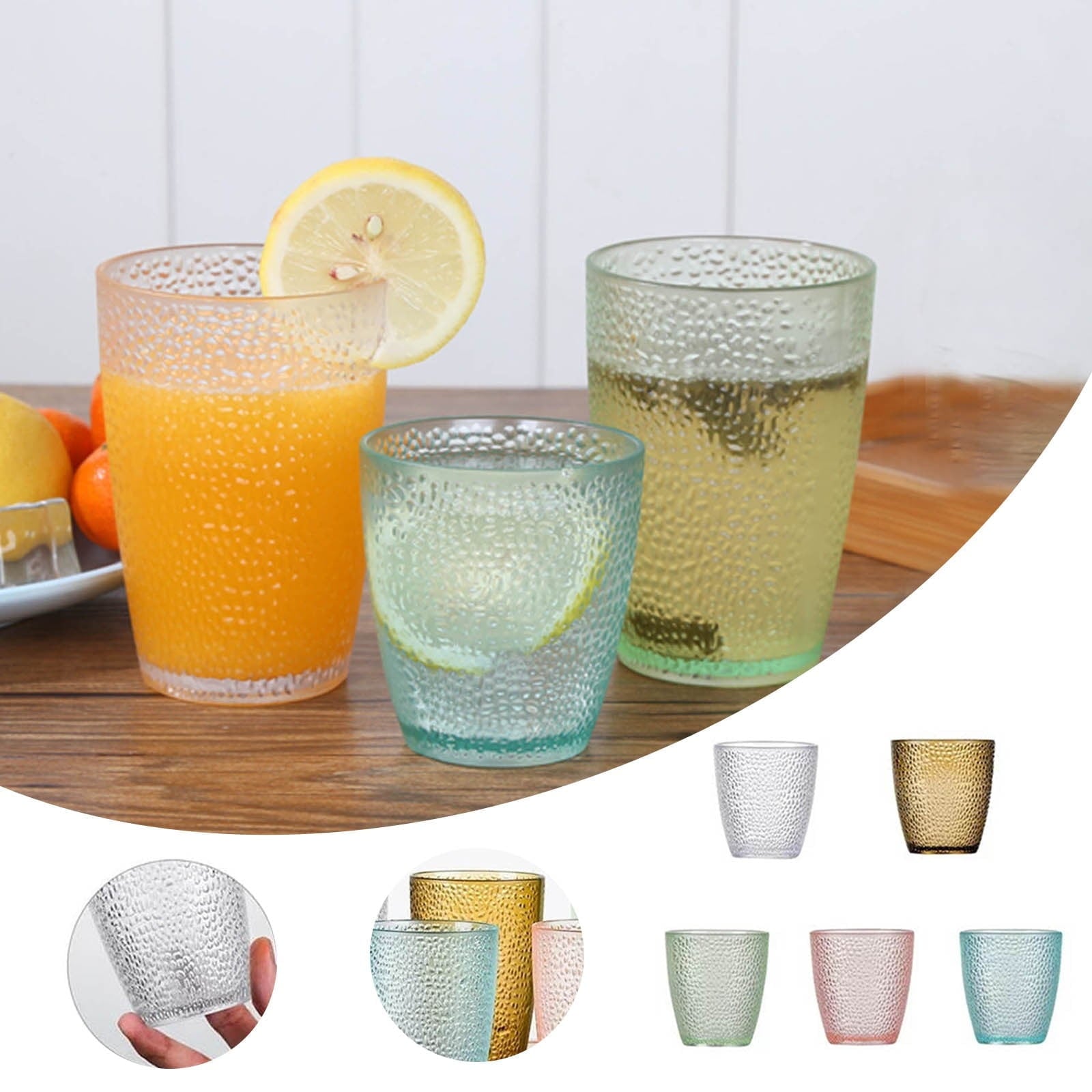 7oz Acrylic Drinking Glasses, 4Pcs Tumblers Drinkware Unbreakable Water Glasses Cups & for Home Outdoors Restaurant, Emerald