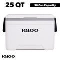 25 QT Marine Hard Sided Cooler, White