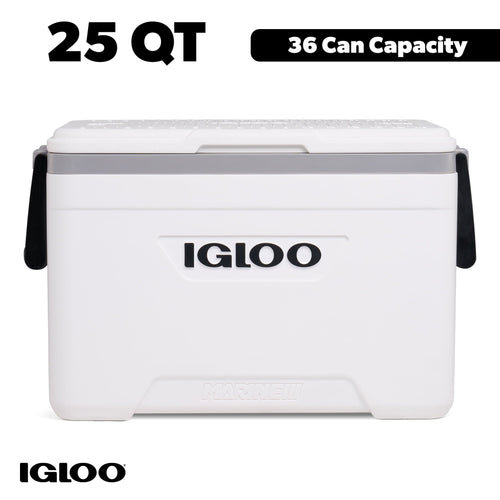 25 QT Marine Hard Sided Cooler, White