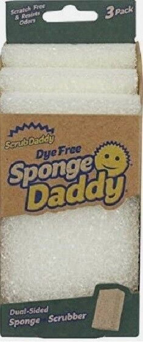 2x Scrub Daddy Dye Free Sponge Daddy Dual Sided Sponge + Scrubber 3 PACKS - NEW