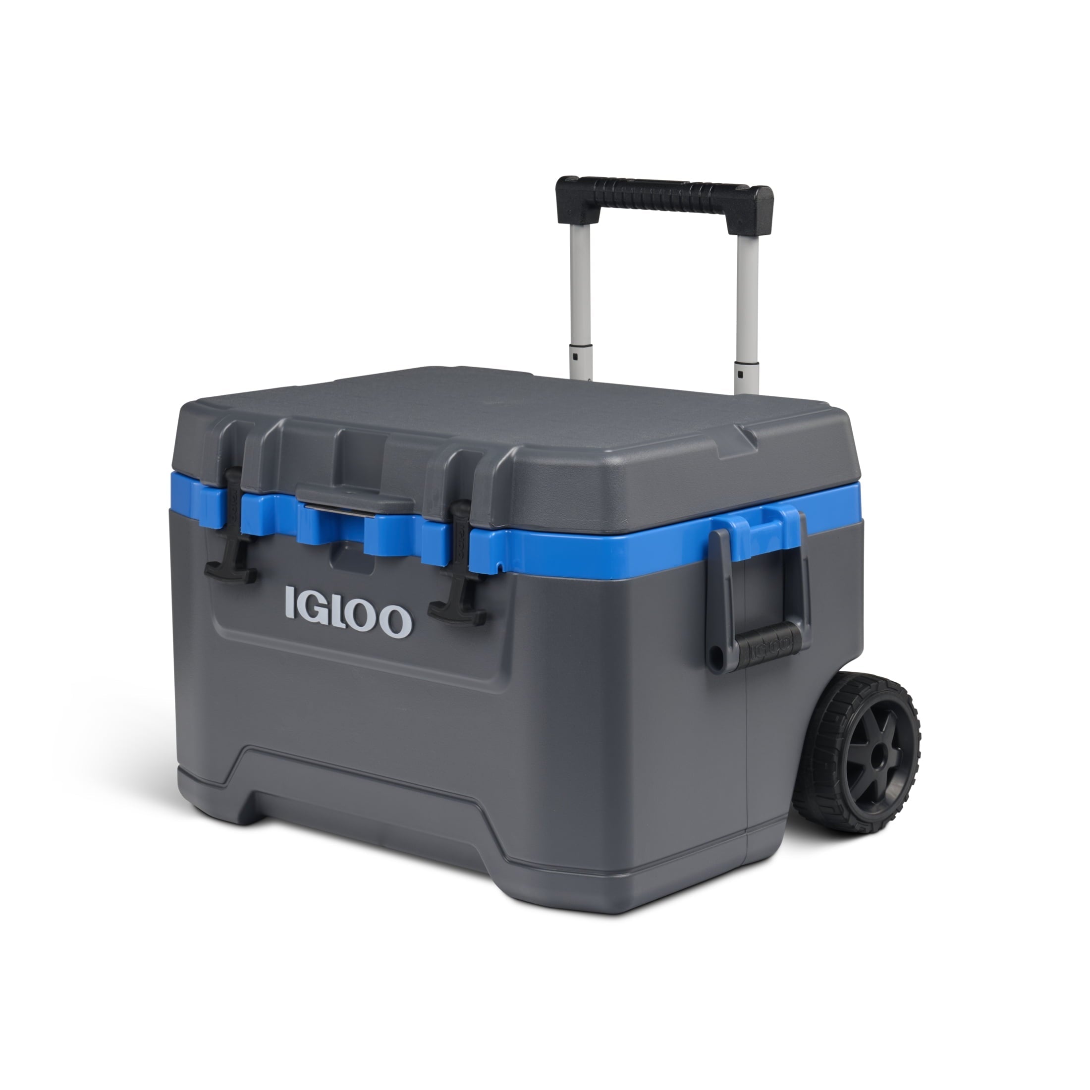 52 QT Overland Ice Chest Cooler with Wheels, Gray and Blue