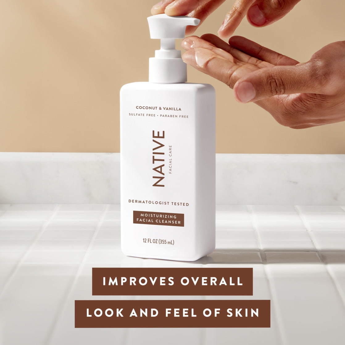 Moisturizing Facial Cleanser, Coconut & Vanilla, Sulfate Free, for All Skin Types, 12 fl oz