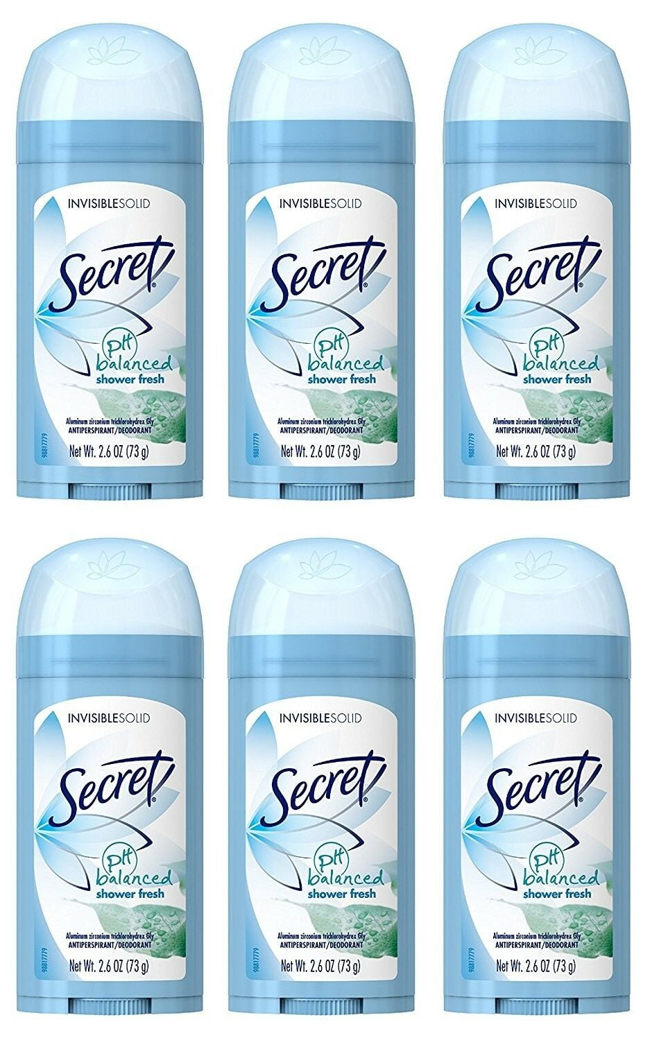 Anti-Perspirant Deodorant Clear Gel, Classic Cocoa Butter Scent 2.6 oz (Pack of 6)