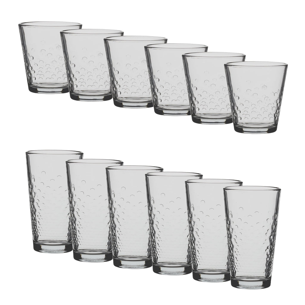 Honeycomb 12-Piece Drinking Glass Set