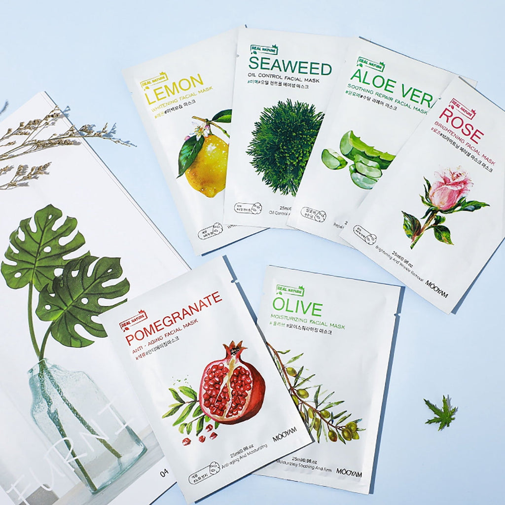 11 Pack Fruit Moisturizing Facial Mask Sheet, Rich in Fruit Essence Face Mask to Brighten and Hydrate Dull Skin