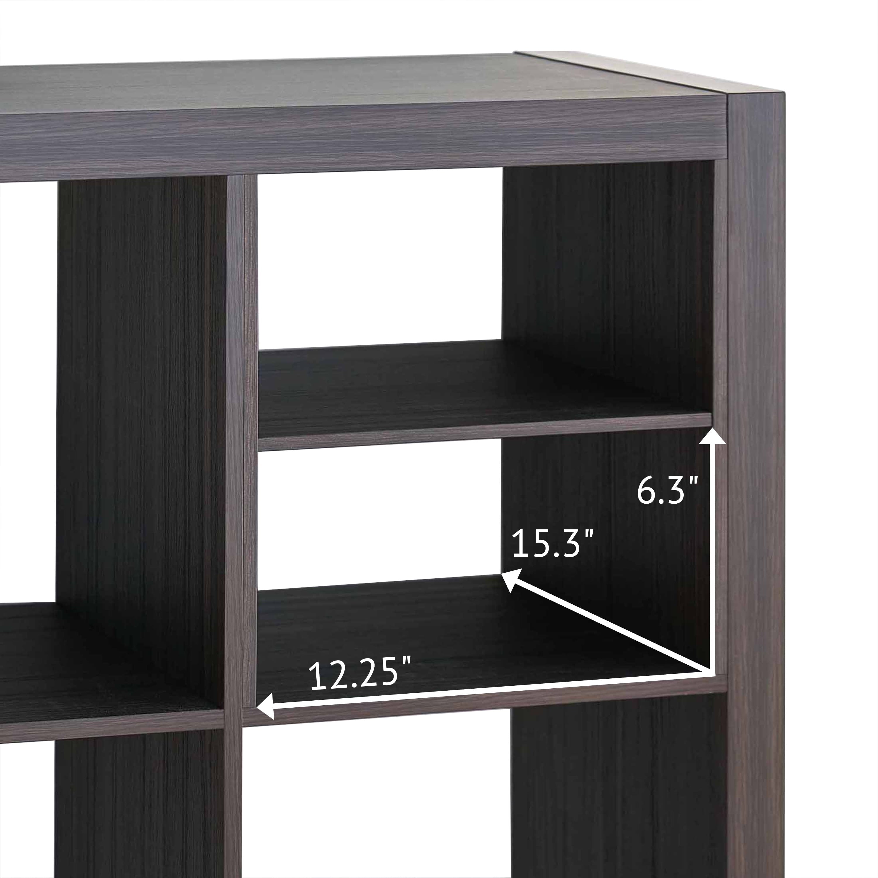 Better Homes & Gardens H Shelf Insert for Cube Organizers, Tobacco Oak