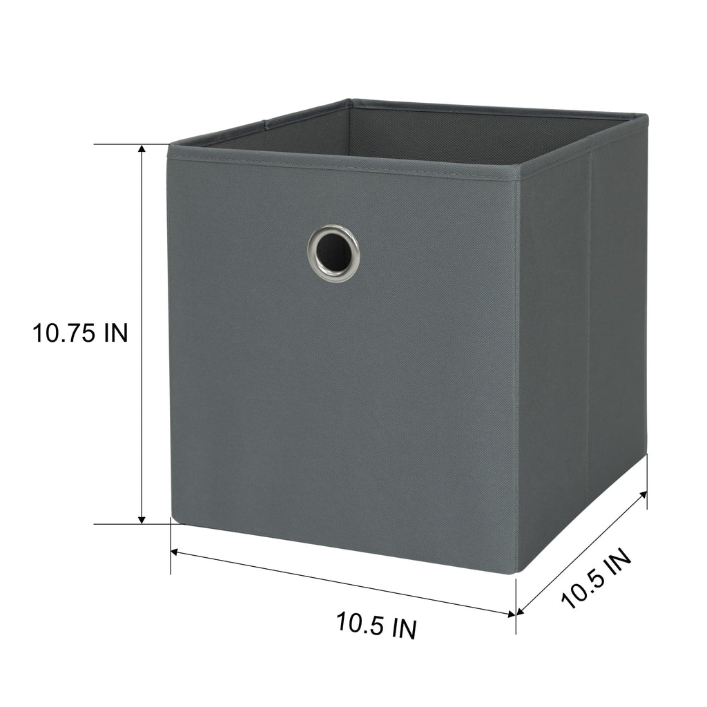 Collapsible Fabric Cube Storage Bin, Rich Black