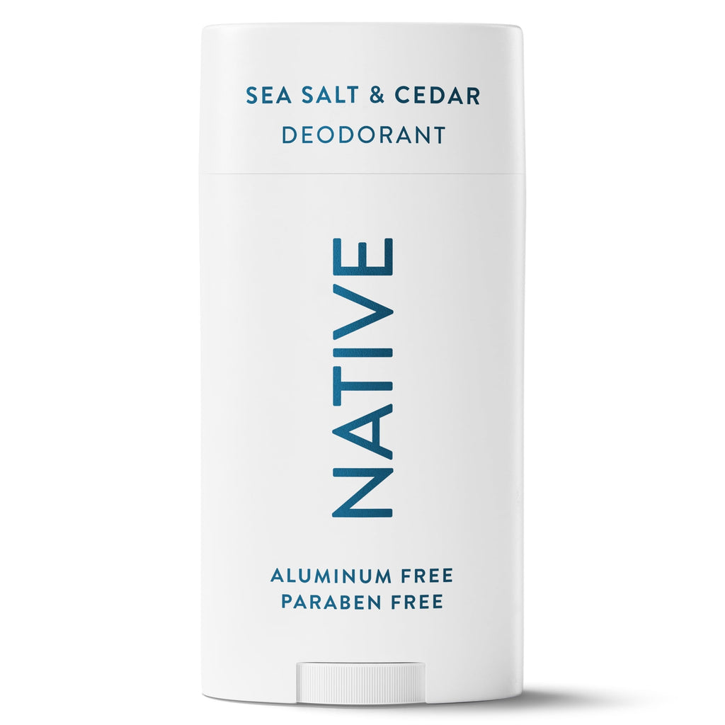 Aluminum Free Deodorant For Men, 72 Hour Solid Deodorant Stick, Sea Salt & Cedar, 3.1oz