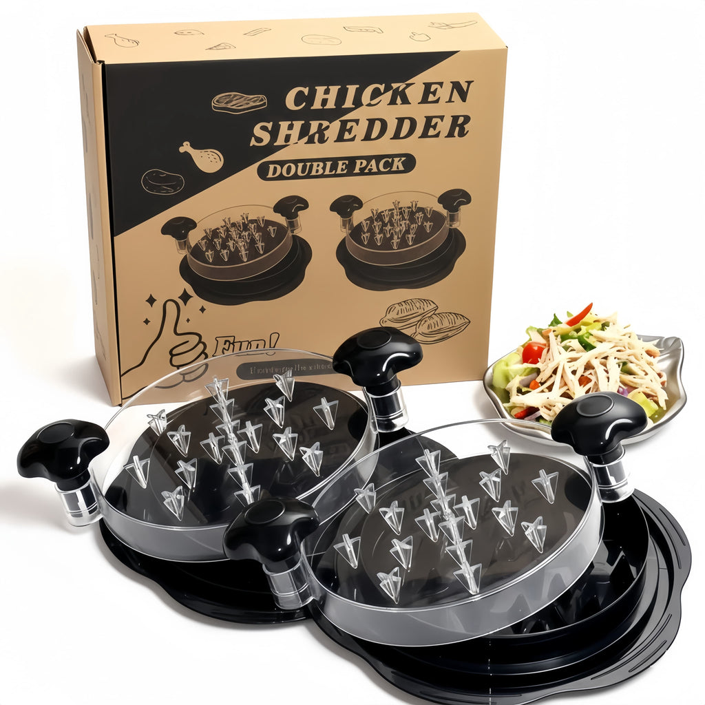 Chicken Shredder Tool Twist (Large 10 Inch), Meat Shredder for Pulled Pork Beef & Chicken, BPA Free with Anti-Slip Base & Handle, Kitchen Gadget, 1 Count