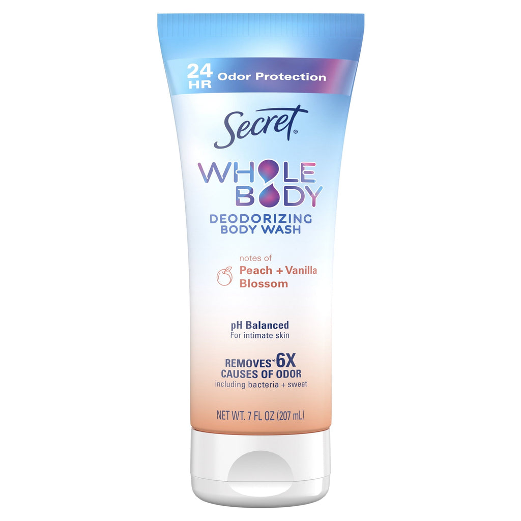 Feminine Wash 24 HR Deodorizing Body Wash for Women, Peach & Vanilla, 7oz