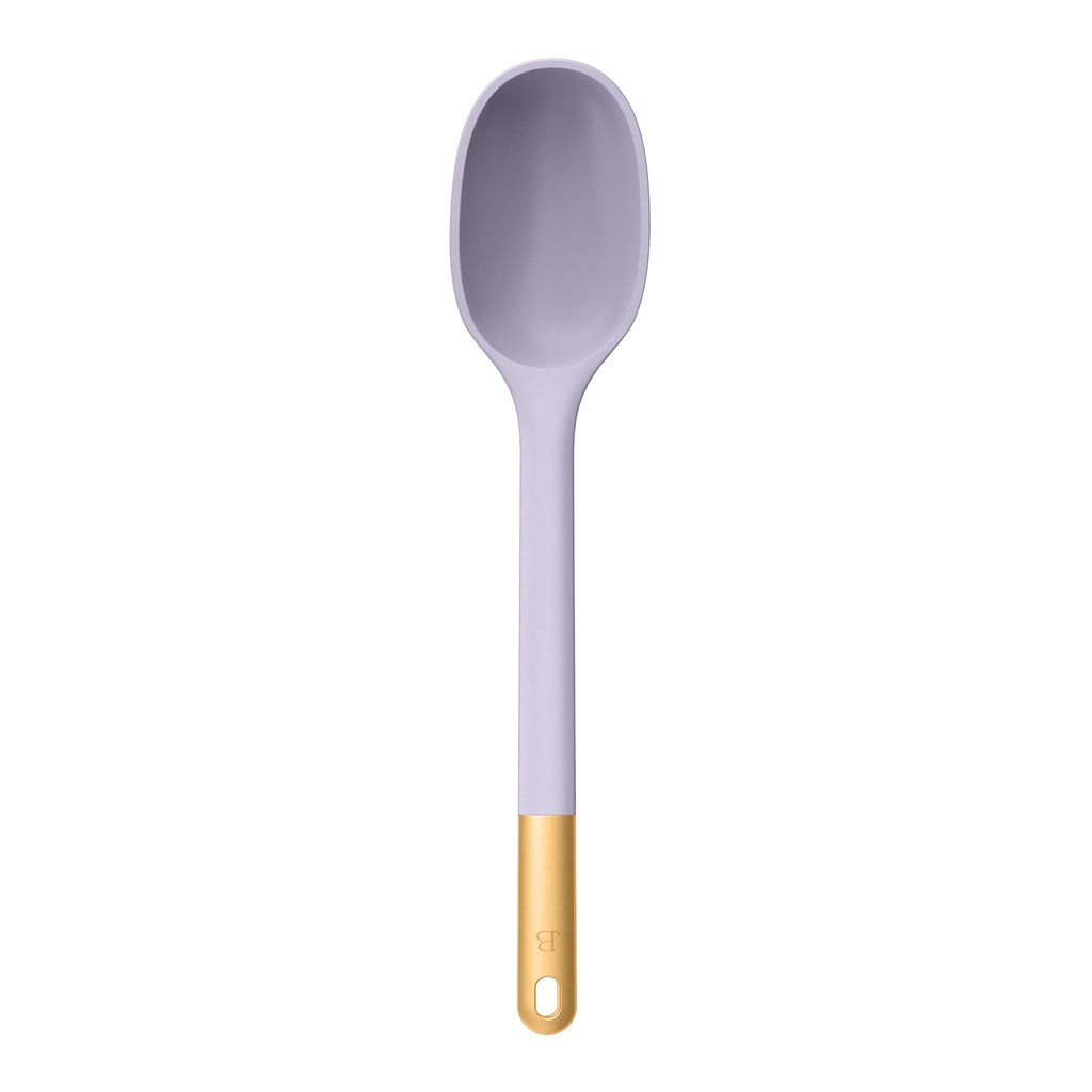 6-Piece Silicone Tool Set with Ceramic Crock, Porcini Taupe by Drew Barrymore