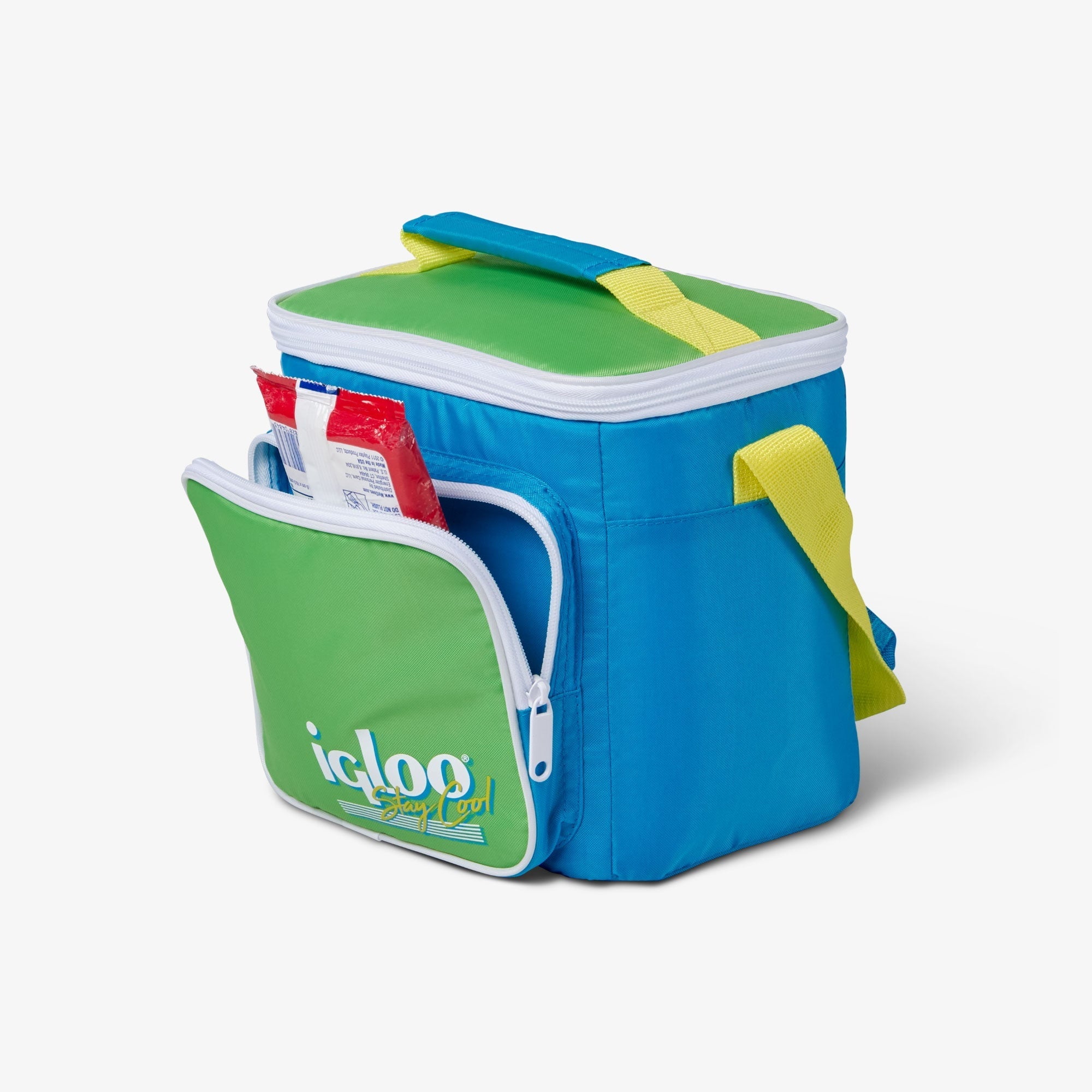 9 Can Capacity Retro Square Lunch Bag Cooler, Yellow