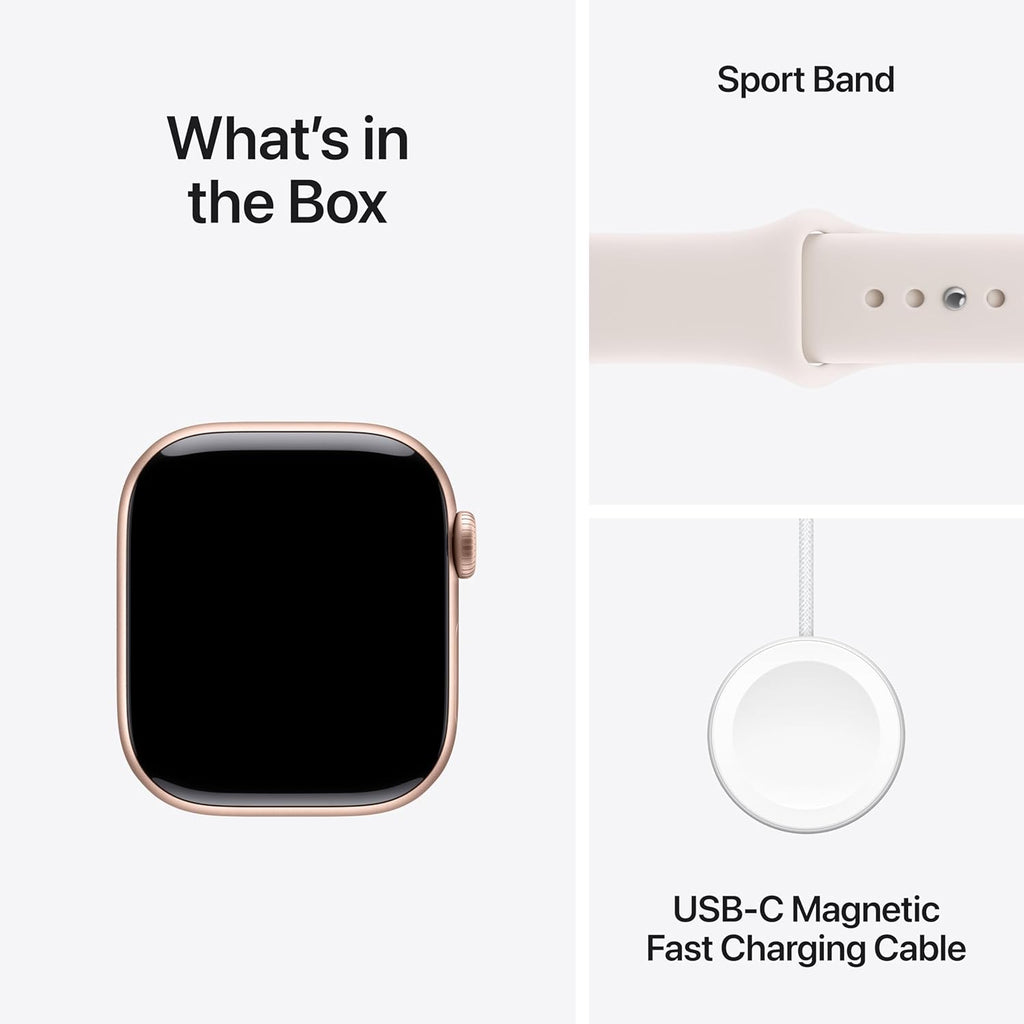 Apple Watch Series 11 [GPS + Cellular 42mm] Smartwatch with Rose Gold Aluminum Case w Light Blush Sport Band - S/M. Sleep Score Fitness Tracker Health Monitoring Always-On Display Water Resistant