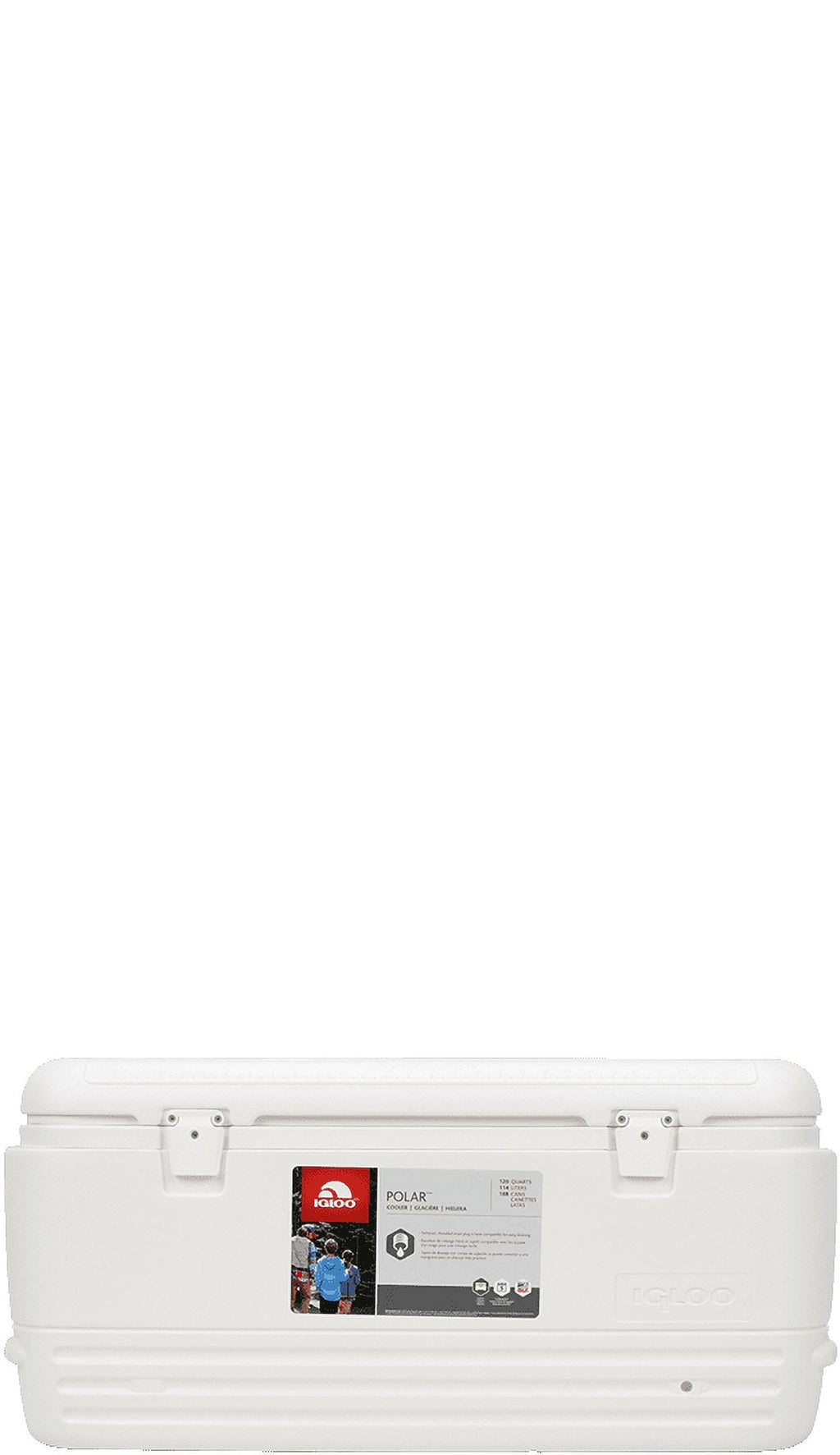 120 qt. Quick & Cool Polar Ice Chest Cooler, White