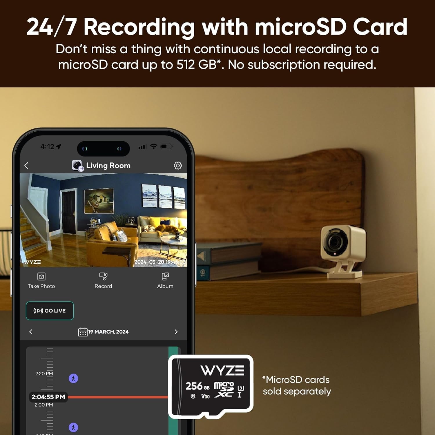 Cam v4 2.5K QHD Wi-Fi Indoor/Outdoor Smart Home Security Camera with Color Night Vision, Motion-Activated Spotlight, and 2-Way Audio