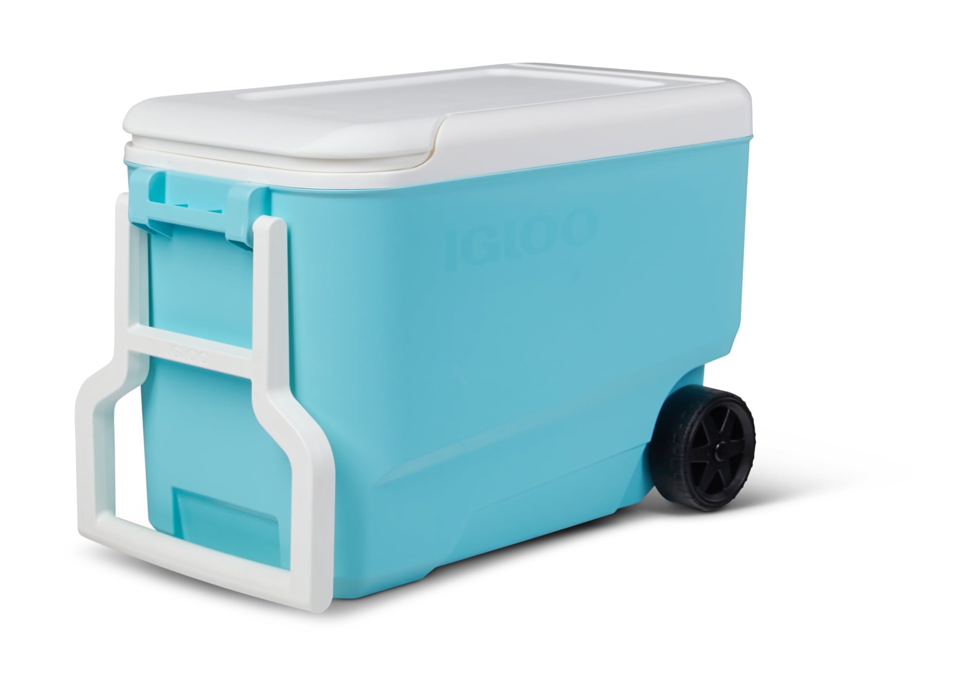 38 qt. 'Wheelie Cool' Hard Ice Chest Cooler with Wheels - Blue
