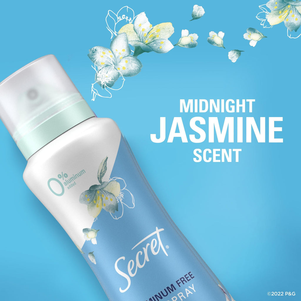 Aluminum Free Dry Spray Women's Deodorant, Midnight Jasmine, 4.1 oz