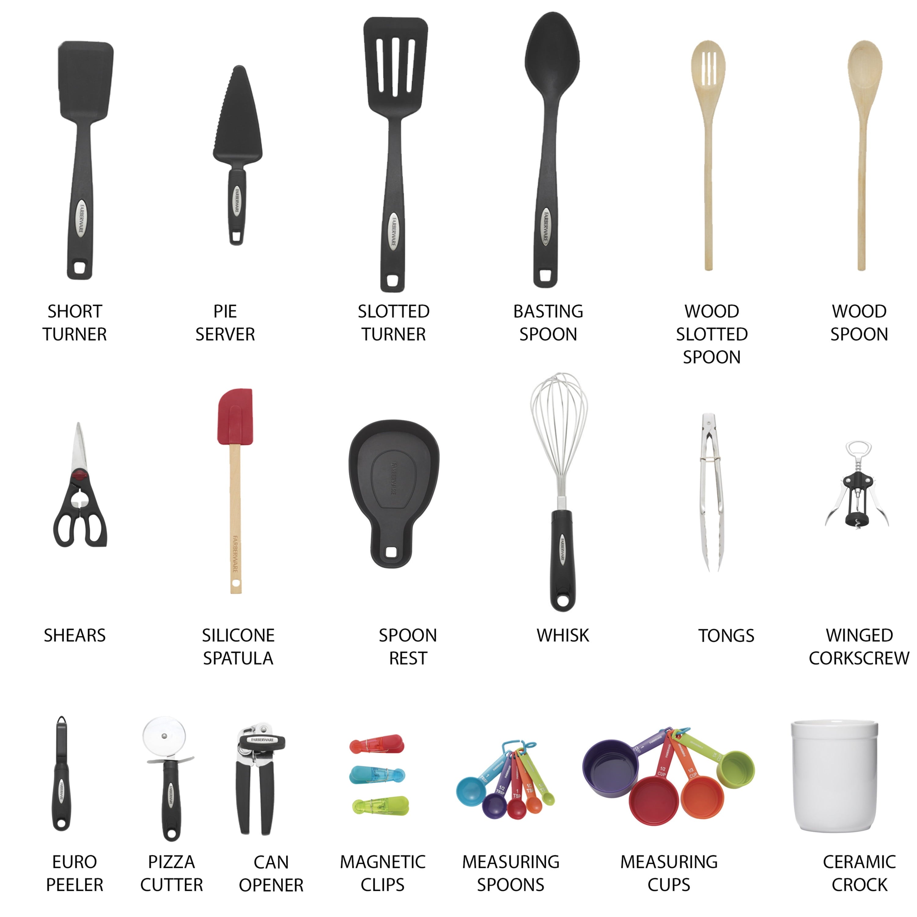 28-Piece Kitchen Utensil & Gadget Set, Multicolor