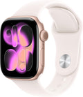 Apple Watch Series 11 [GPS + Cellular 42mm] Smartwatch with Rose Gold Aluminum Case w Light Blush Sport Band - S/M. Sleep Score Fitness Tracker Health Monitoring Always-On Display Water Resistant