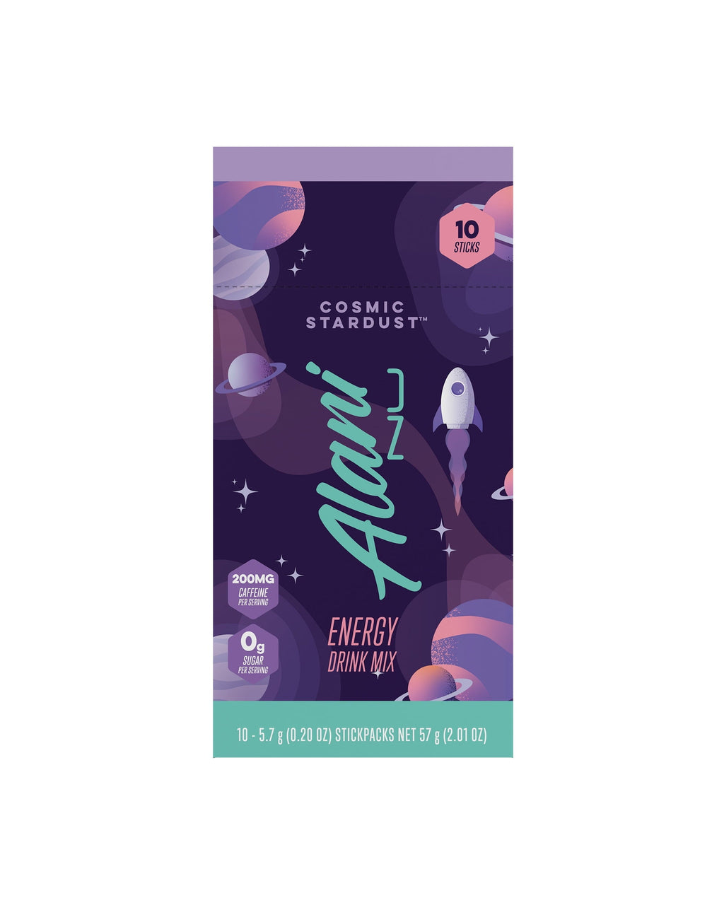 Energy Sticks, Cosmic Stardust, 10 Count, 200mg Caffeine, Zero Sugar
