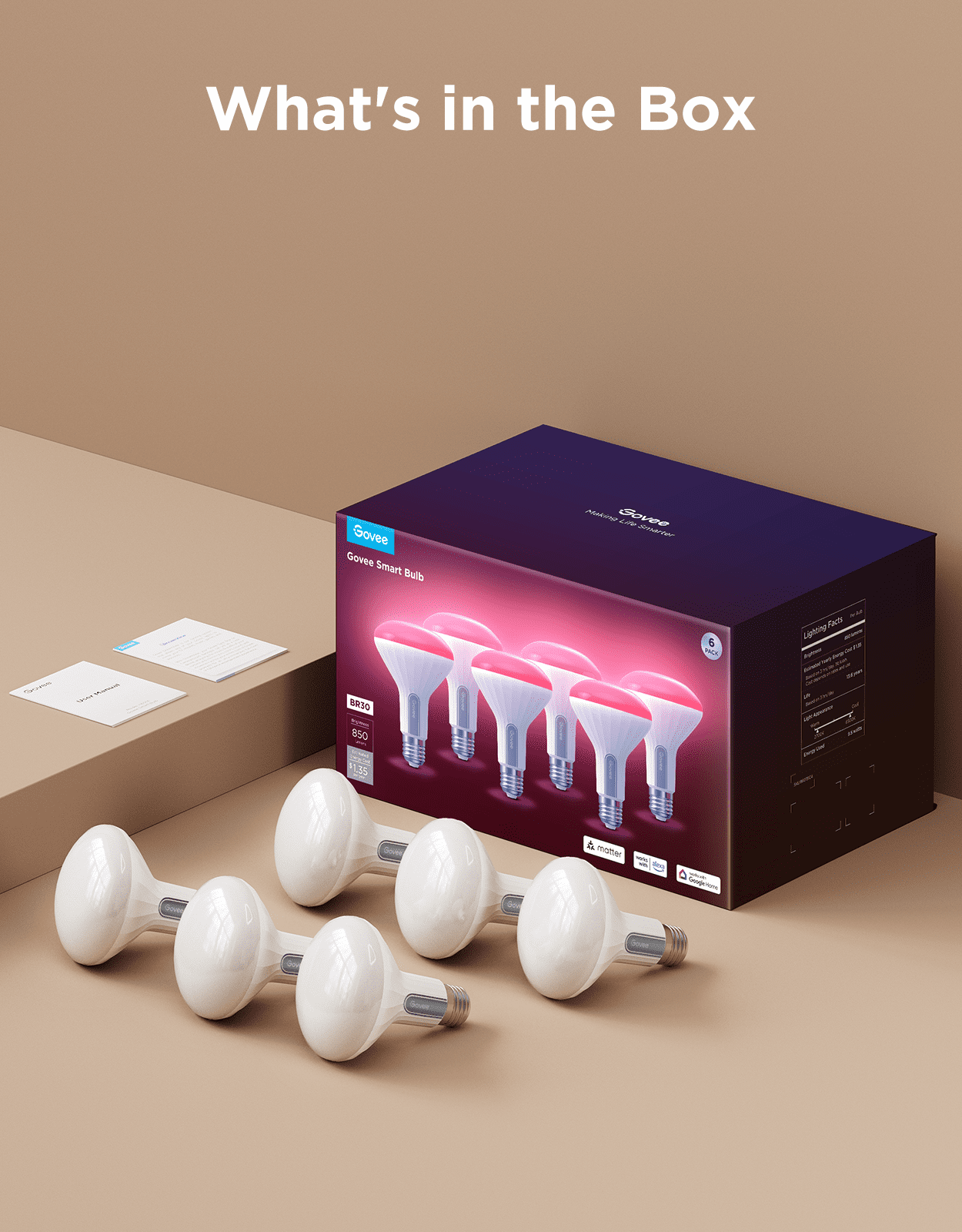 E26 Smart LED Colored Light Bulbs (6pack)