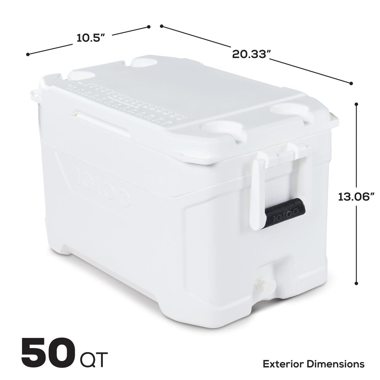 50 QT Profile II Ice Chest Cooler, White