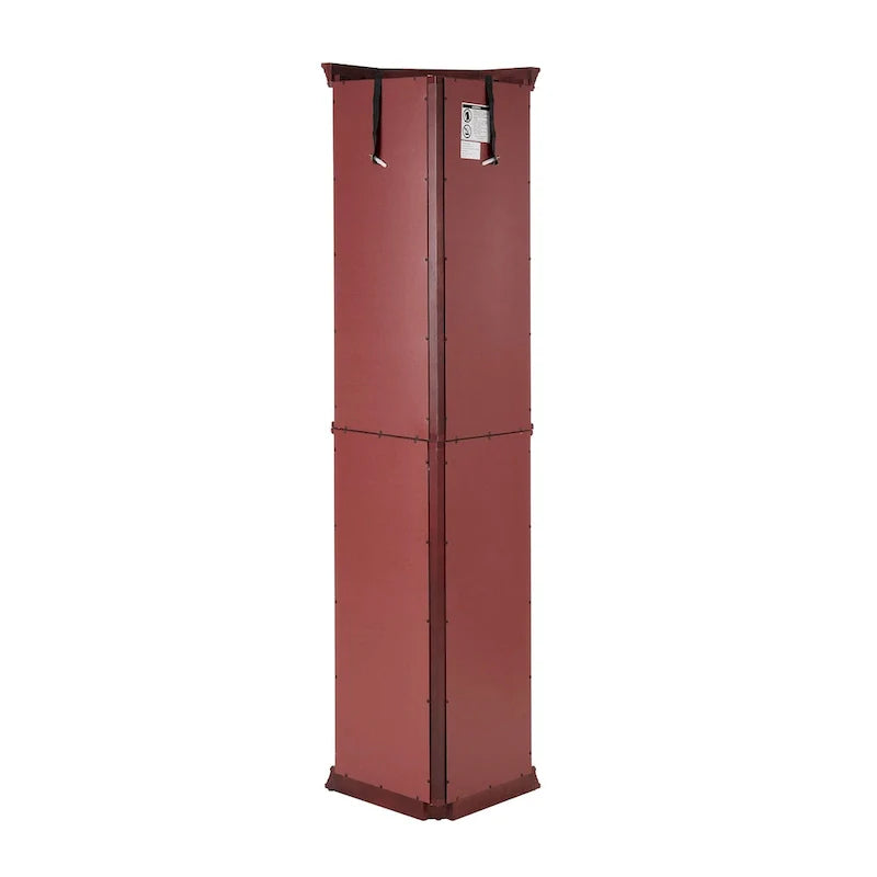 Corner Curio Cabinet with Lights, Adjustable Tempered Glass Shelves, Mirrored Back, Display Cabinet